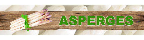 PVC spandoek 300x60 asperges op hout