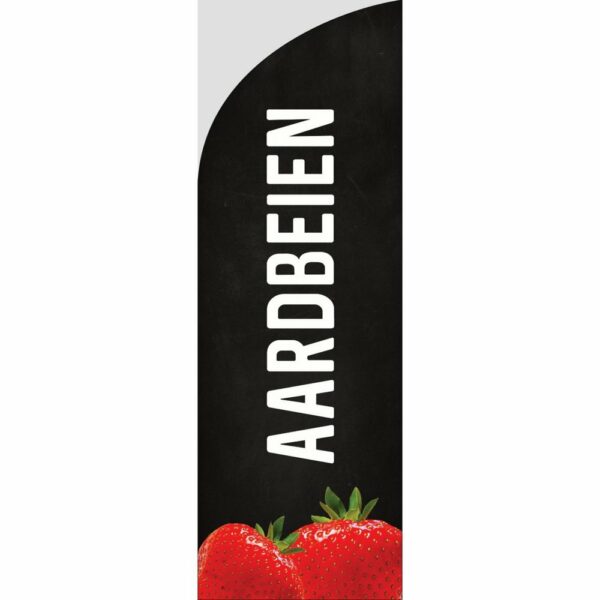 Beachvlag aardbeien 250 krijt (nieuw)