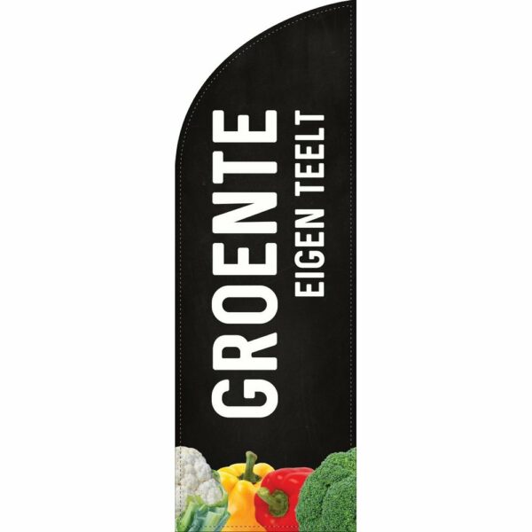 Beachvlag groente eigen teelt 250 krijt (nieuw)