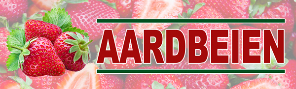 PVC spandoek 200x60 aardbei dubbele streep